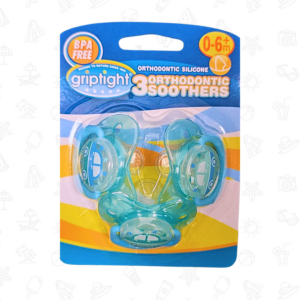 Griptight Orthodontic Soothers 0-6M 3PK - Blue