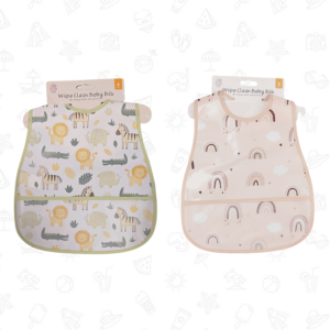 123 Baby Wipe Clean Baby Bib 6 Months+