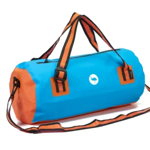 Go Emu 20L Dry Bag Duffel in Royal Blue/Orange.