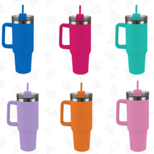 Bright 40oz Tumbler with Handle