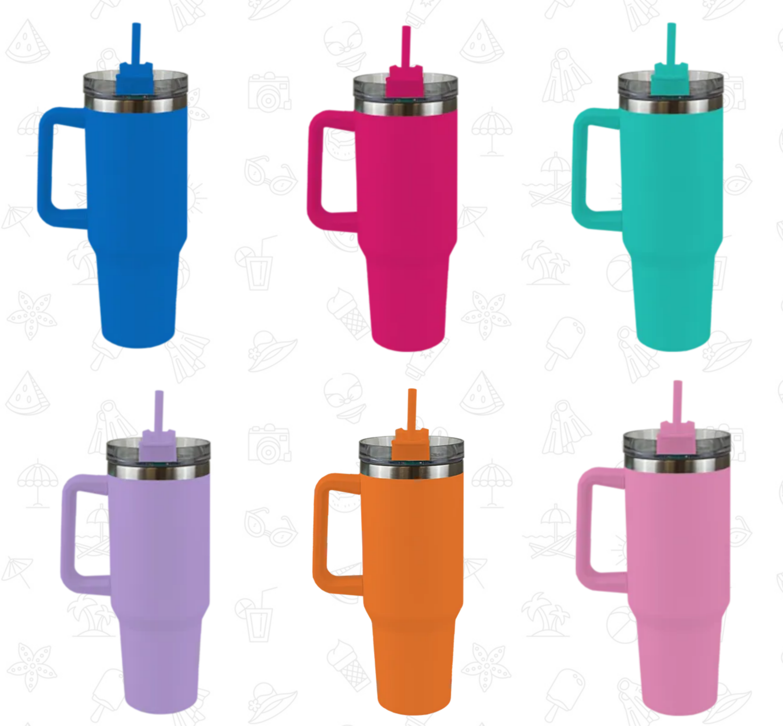 Bright 40oz Tumbler with Handle