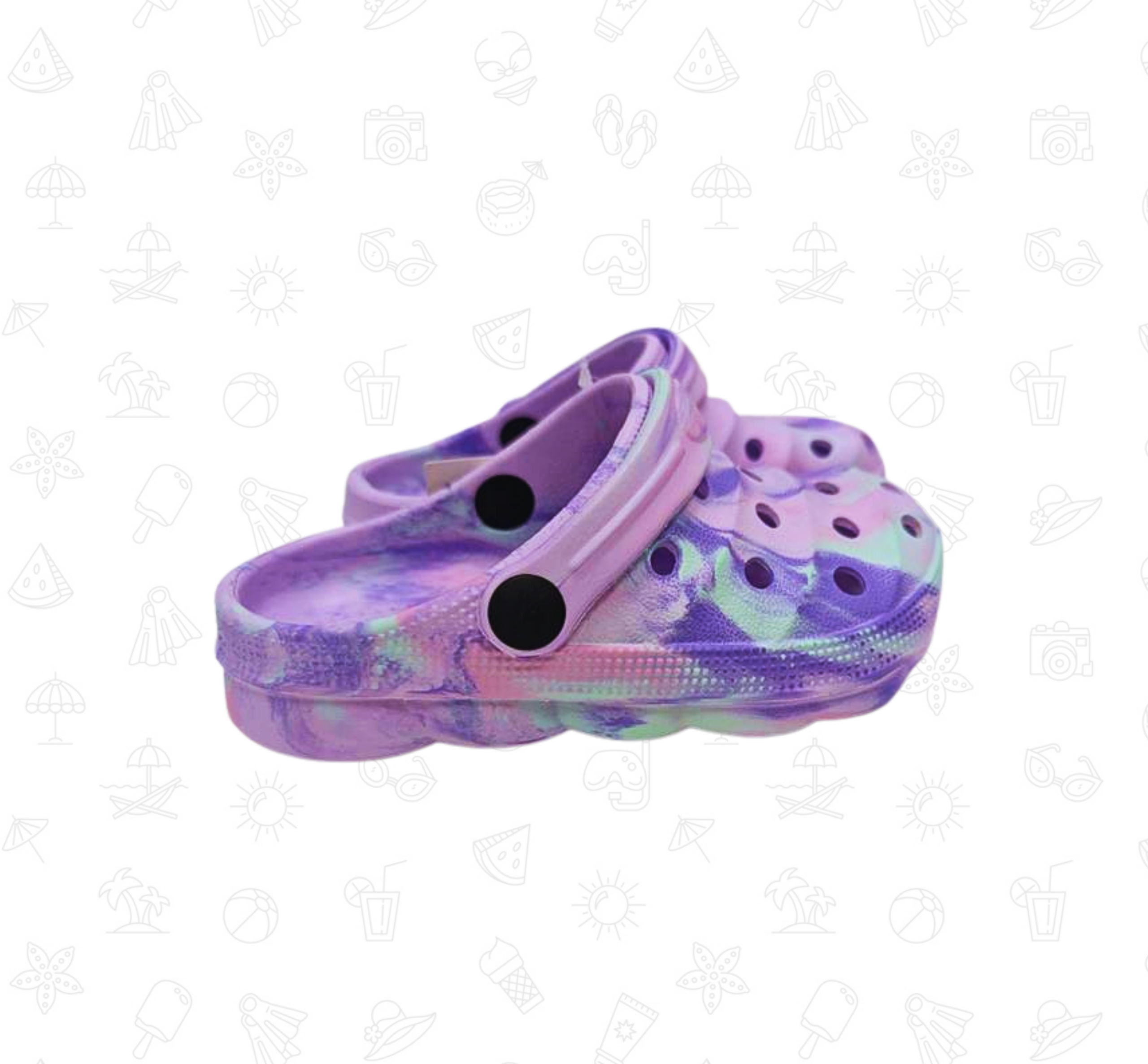 Kids Marble Print Clogs - Image 2