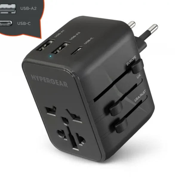 HyperGear WorldCharge Universal Travel Adapter with USB-C