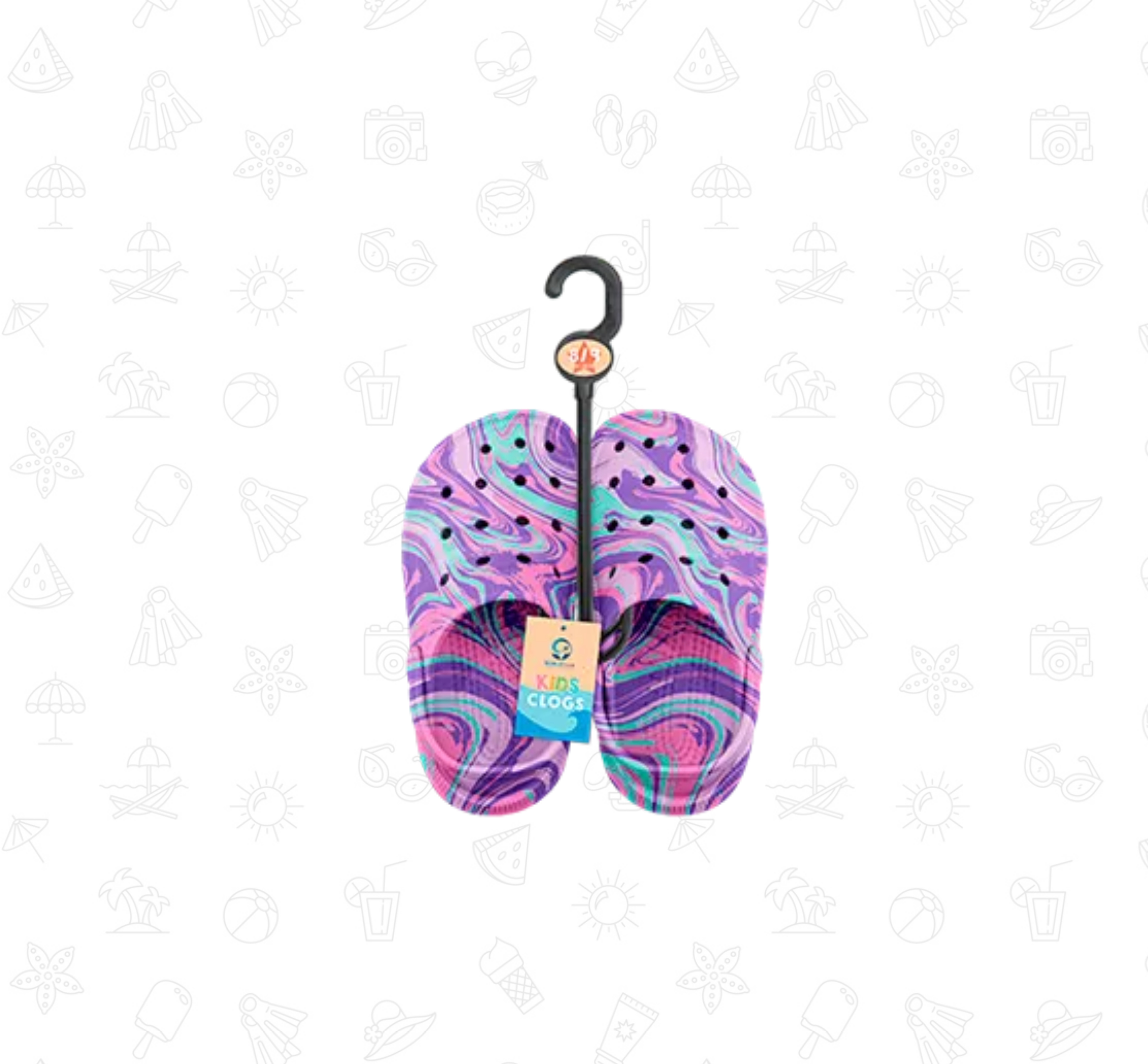 Kids Marble Print Clogs - Image 3