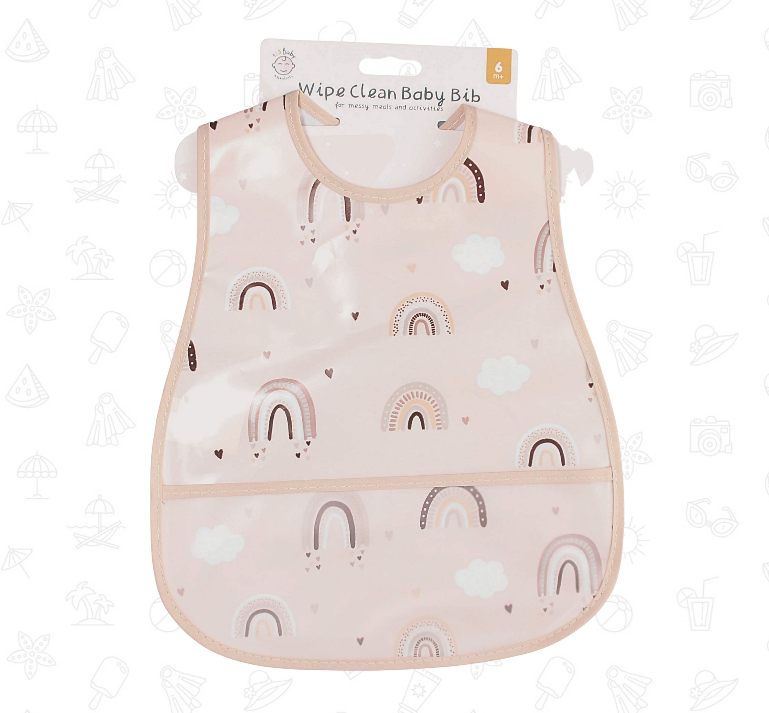 123 Baby Wipe Clean Baby Bib 6 Months+ - Image 2