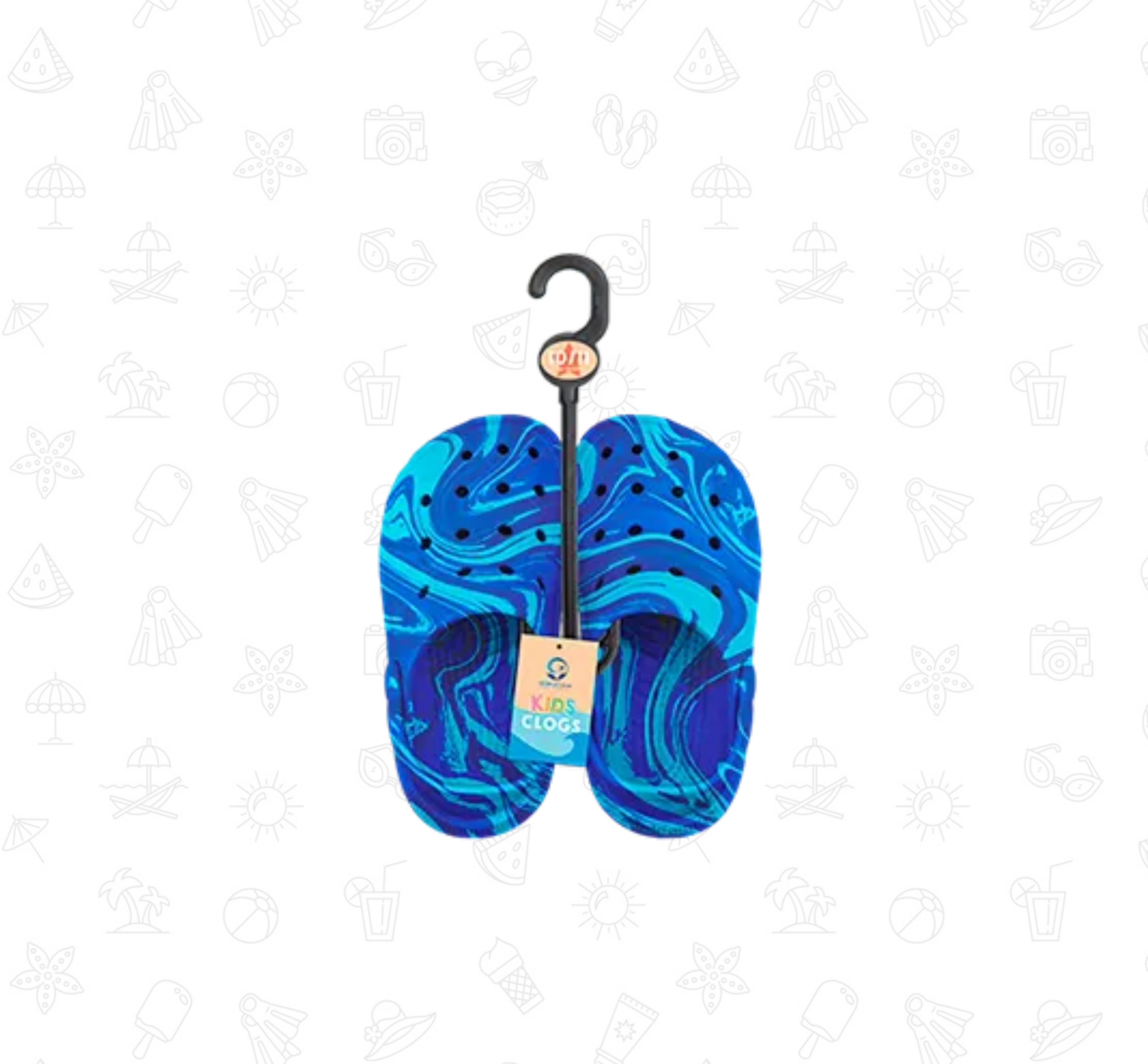 Kids Marble Print Clogs - Image 4