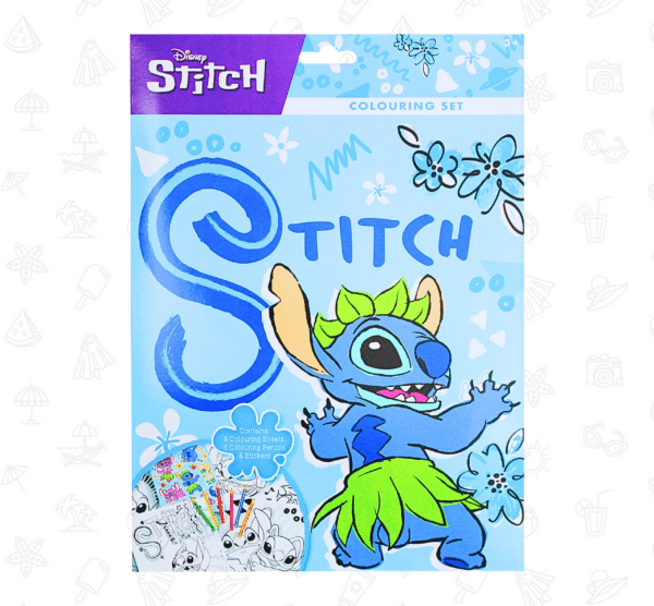 Disney Stitch Colouring Set