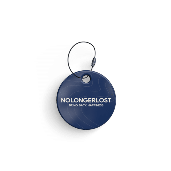 Epoxy tag BLUE Stripes FRONT Shopify