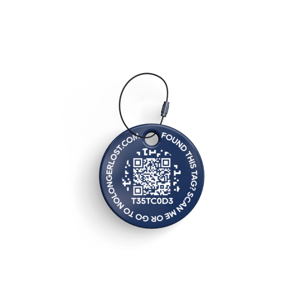 Epoxy tag BLUE Stripes QR Shopify