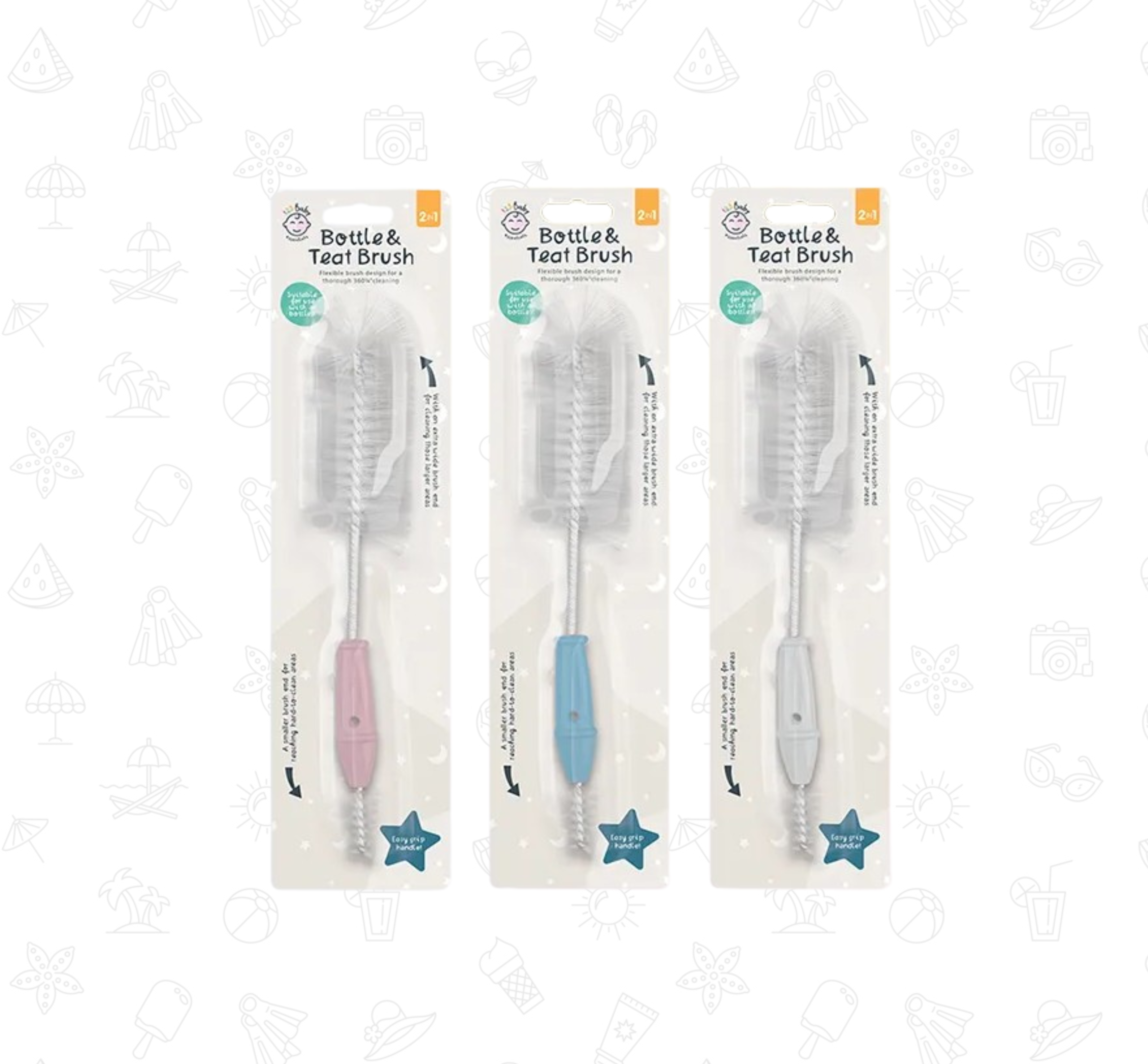 123 Baby 2-in-1 Bottle and Teat Brush