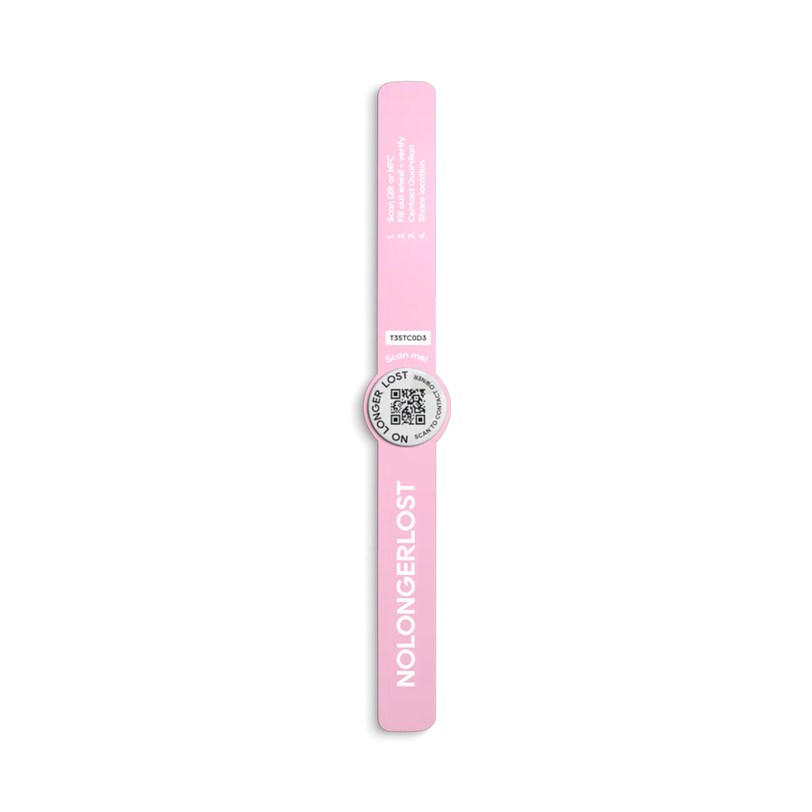 NoLongerLost Slap-on wristband - Bright pink
