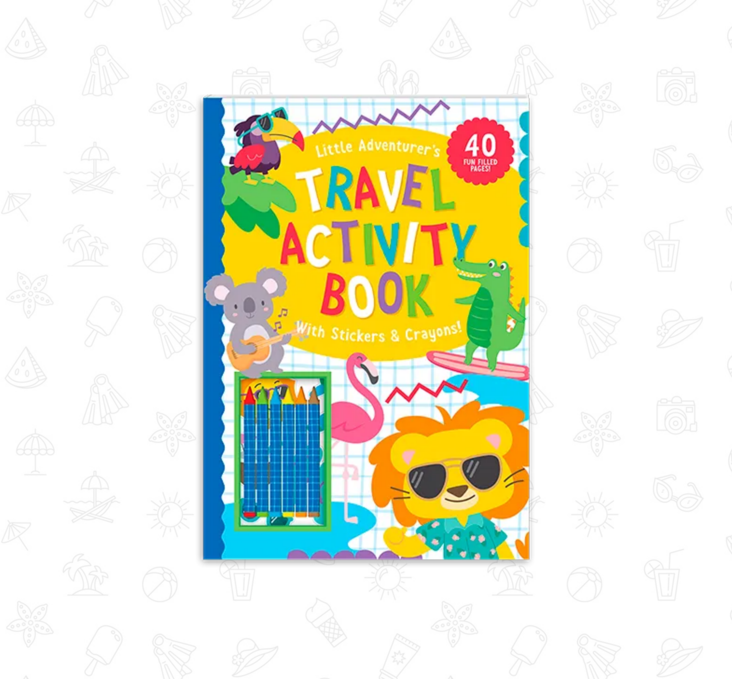 Children's Travel Activity Book with Crayons
