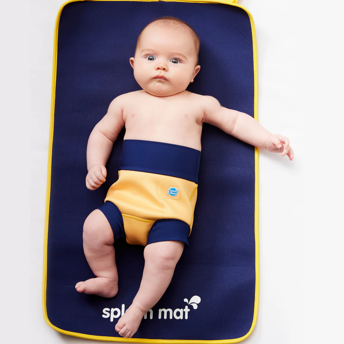 Splash About Baby Neoprene Changing Mat - Navy and Yellow - Image 3