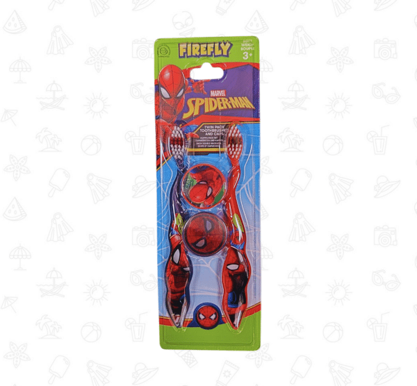 Marvel SpiderMan Toothbrush Travel Caps Twin Pack