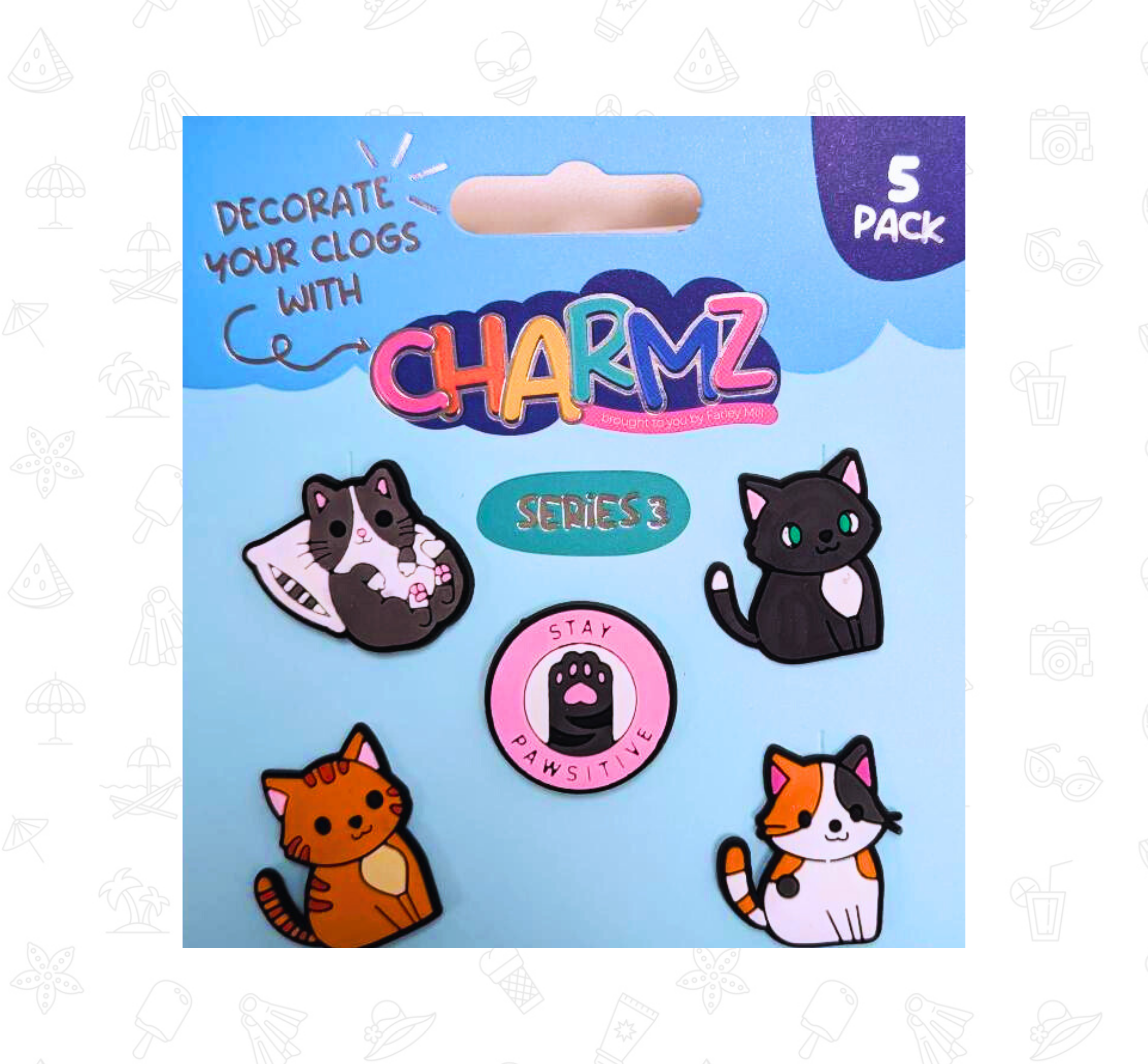 Clog Charmz 5pk - Series 3 - Cat