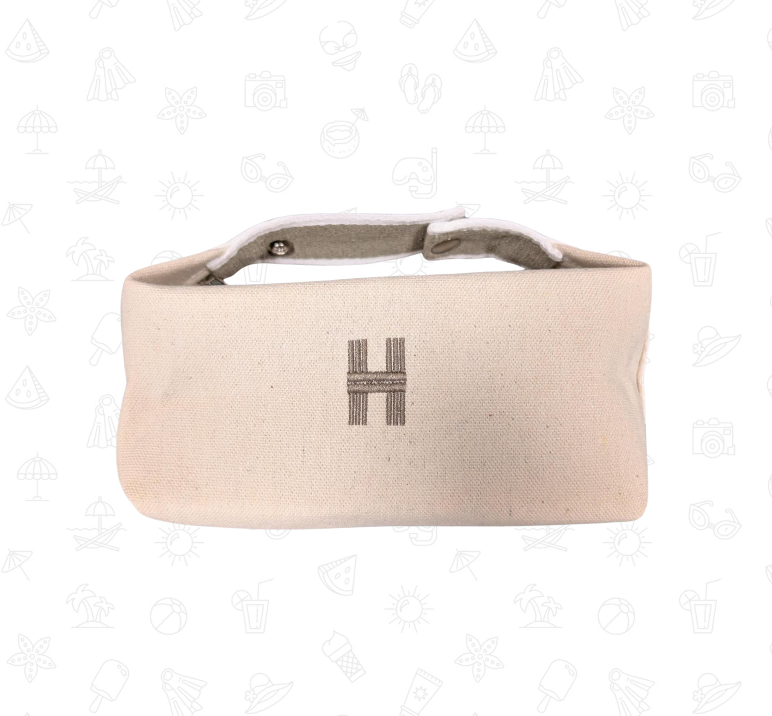 Cream canvas toiletry bag - Image 3