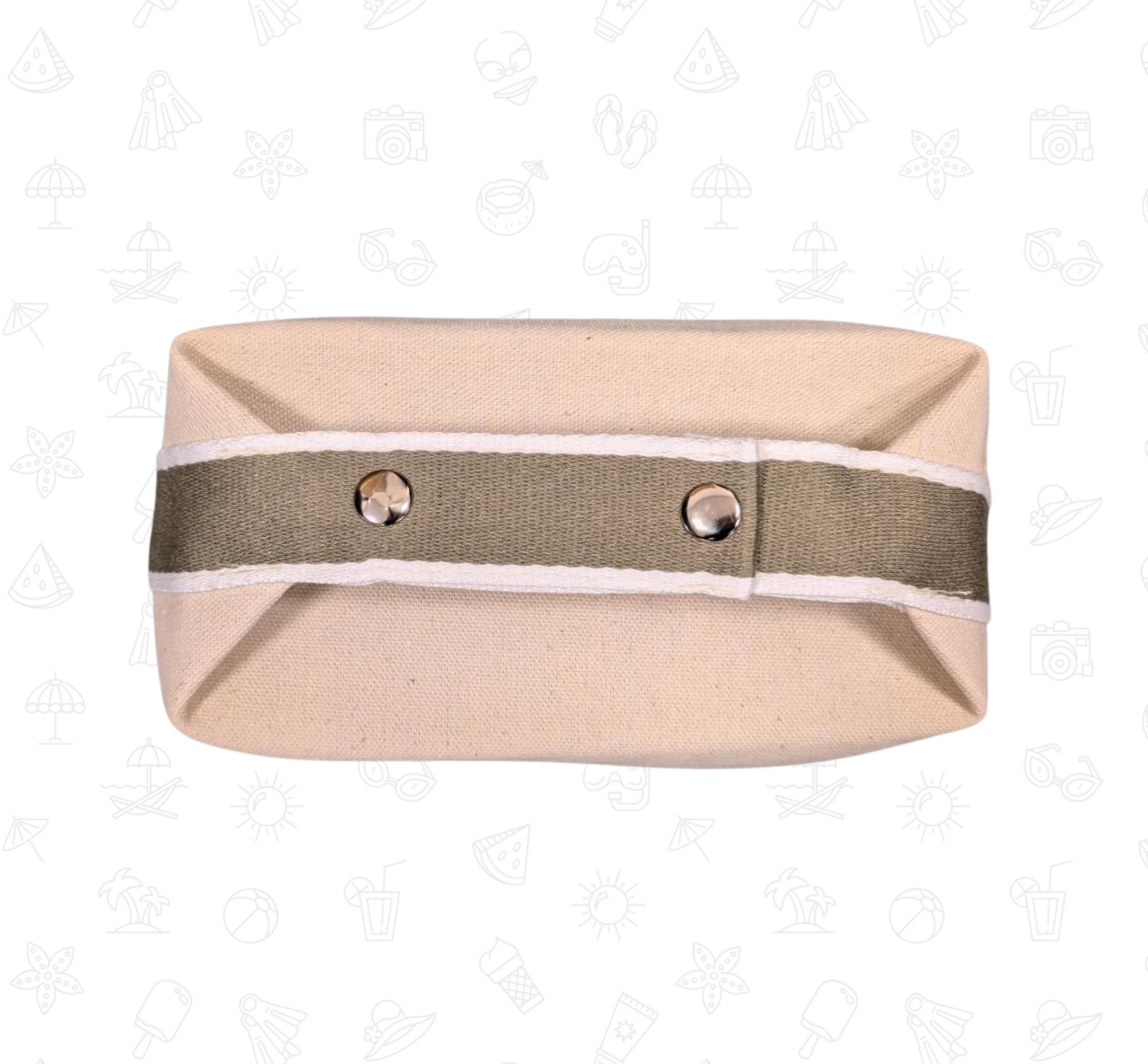 Cream canvas toiletry bag - Image 4