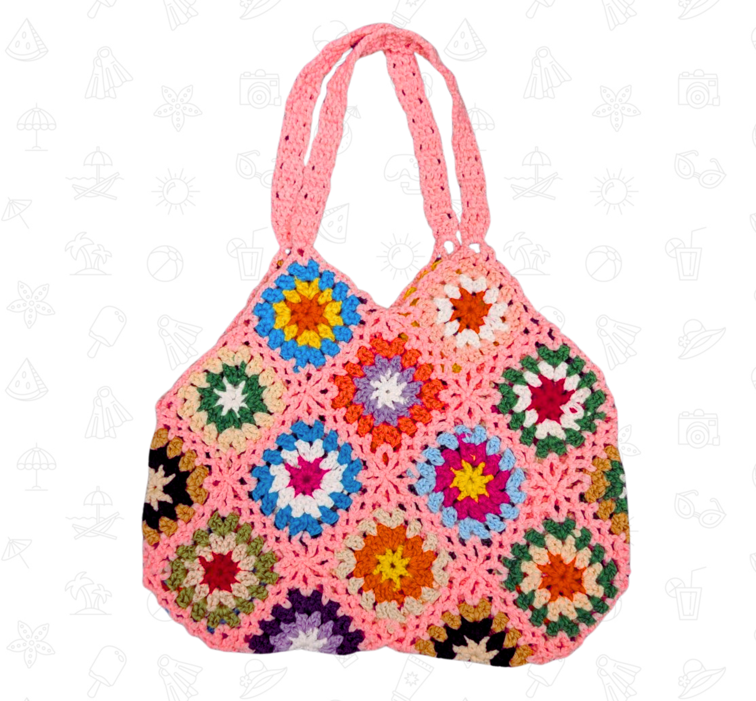 Handmade Crochet Cotton Bag - Image 2