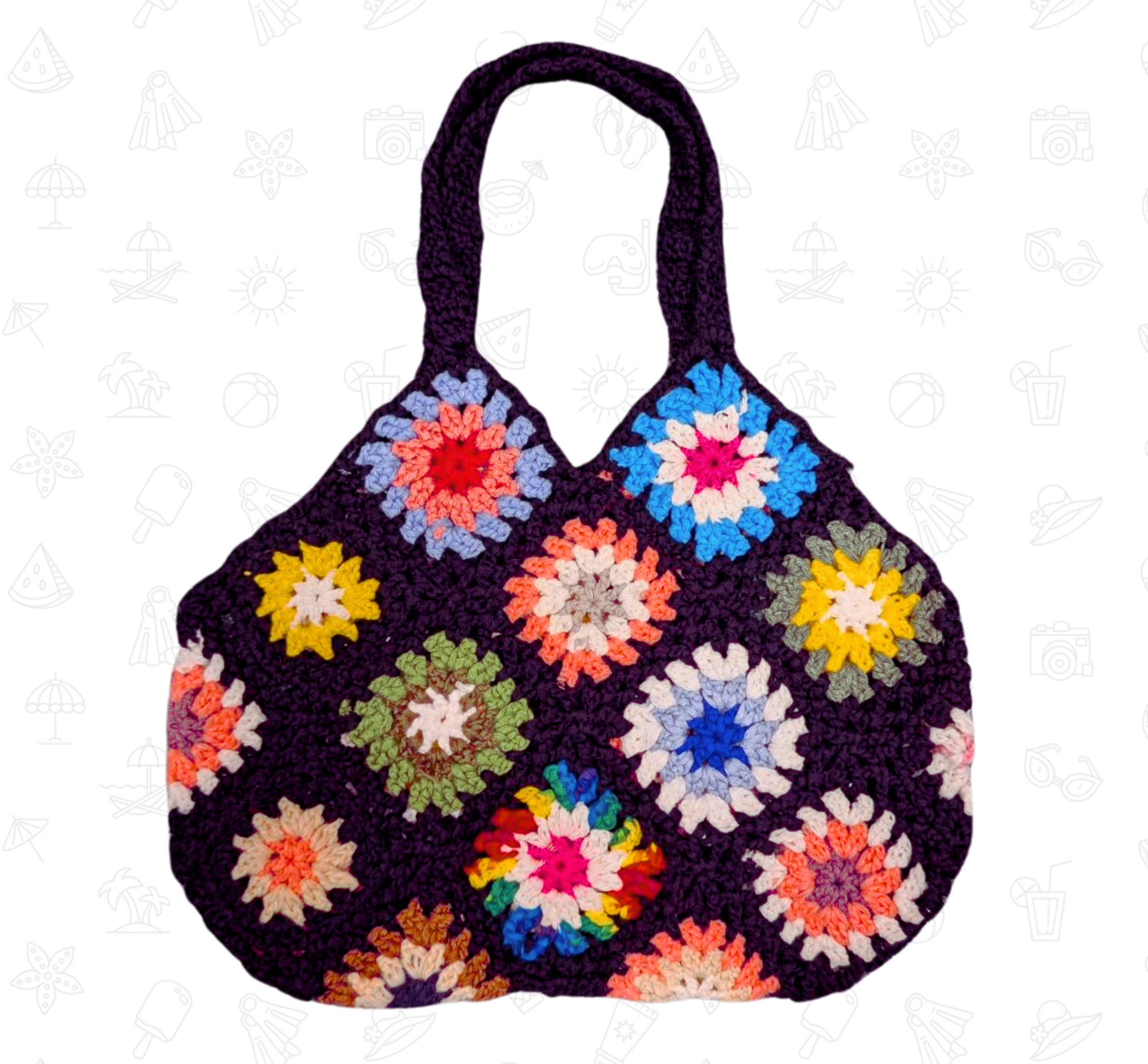 Handmade Crochet Cotton Bag - Image 4