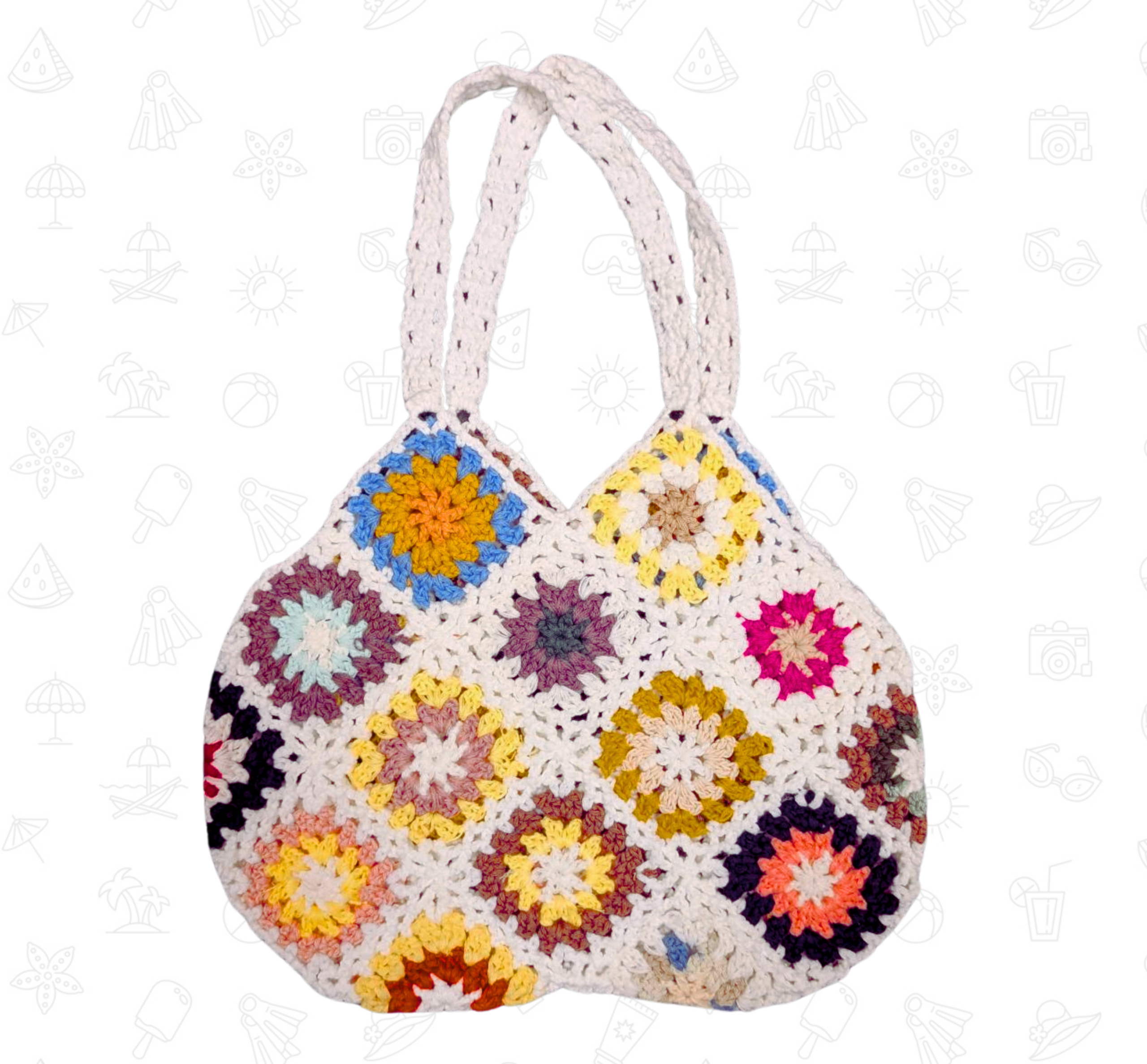 Handmade Crochet Cotton Bag - Image 5