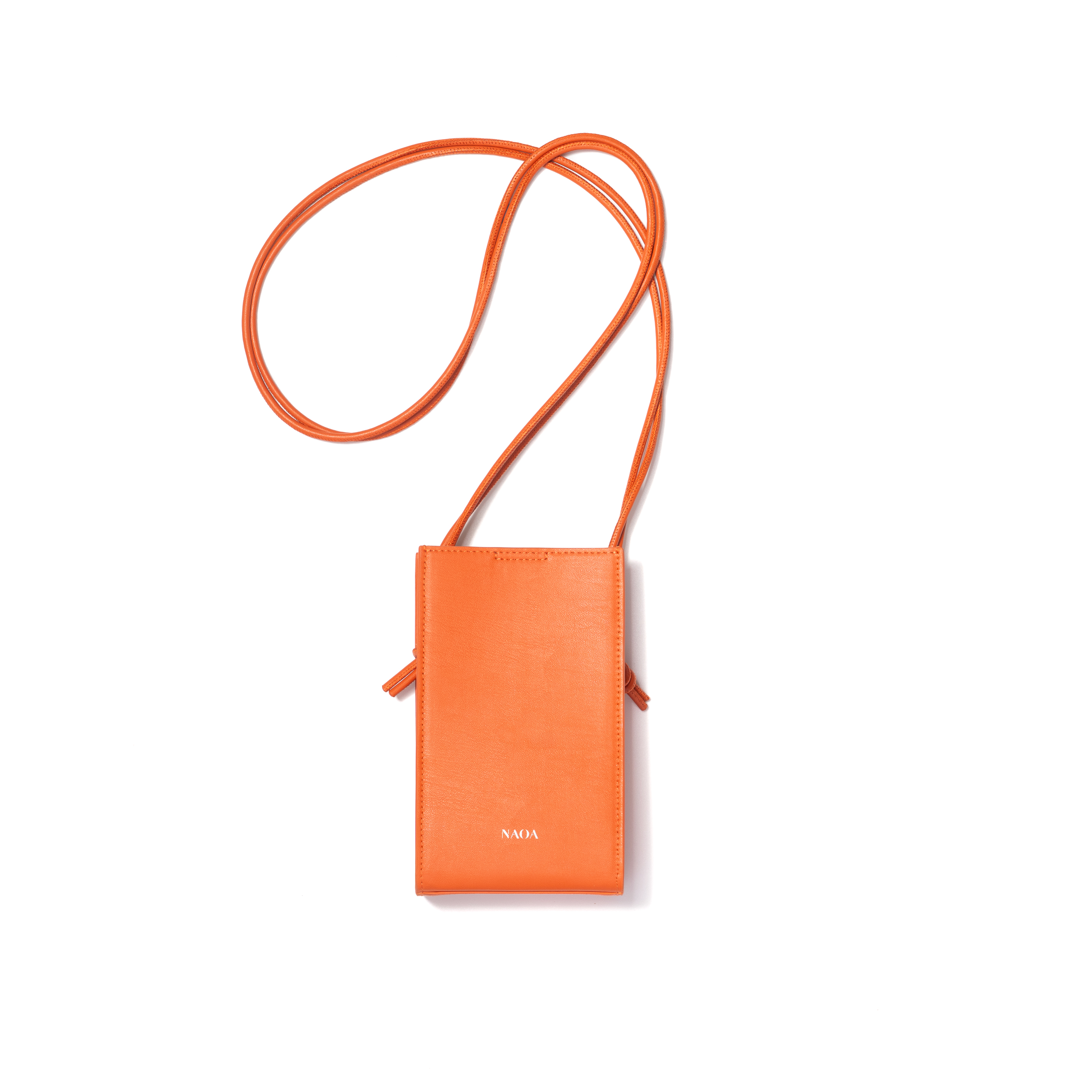 NAOA Apple-Leather Crossbody Bag - Tangerine