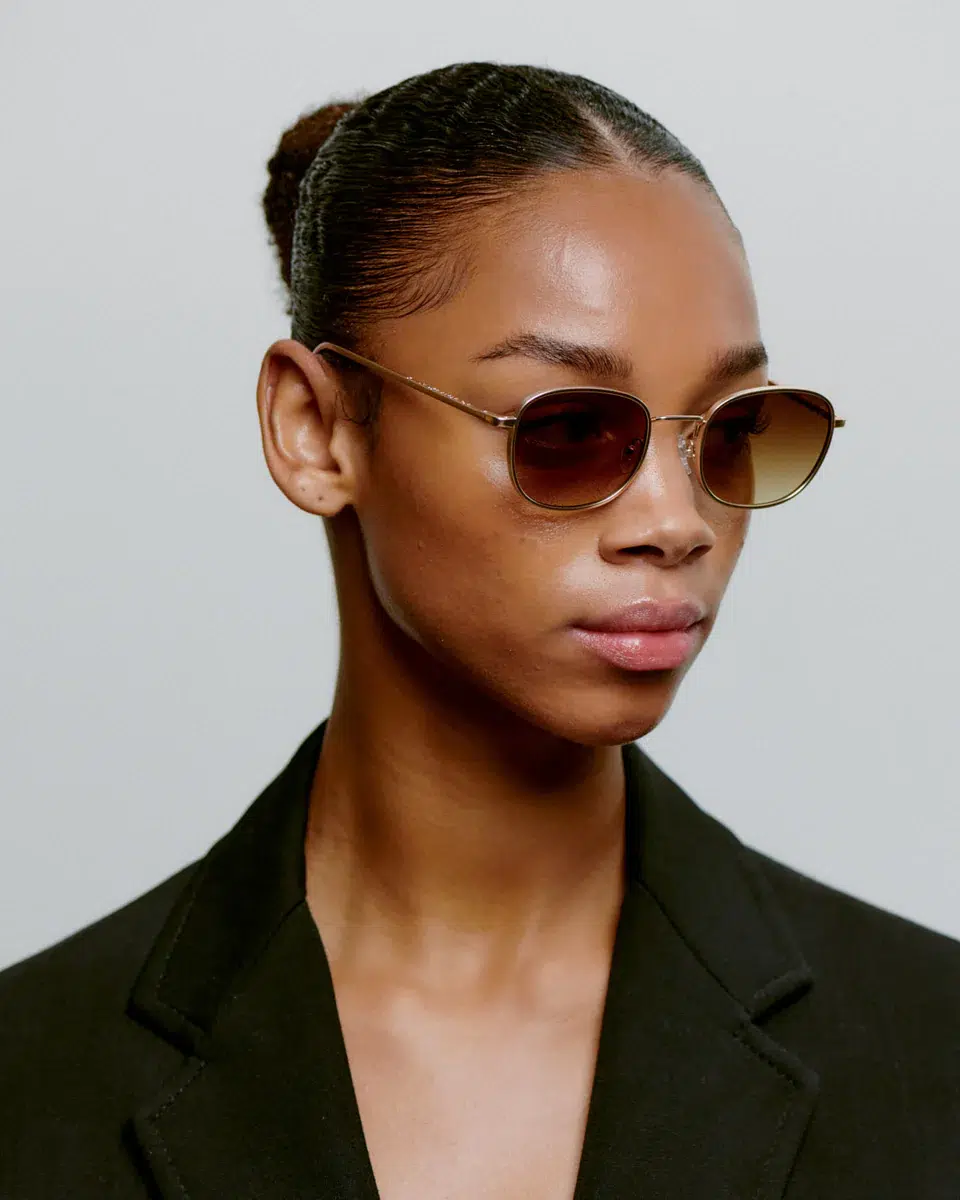 A.KJAERBEDE Hello Sunglasses - Matte Gold - Image 5