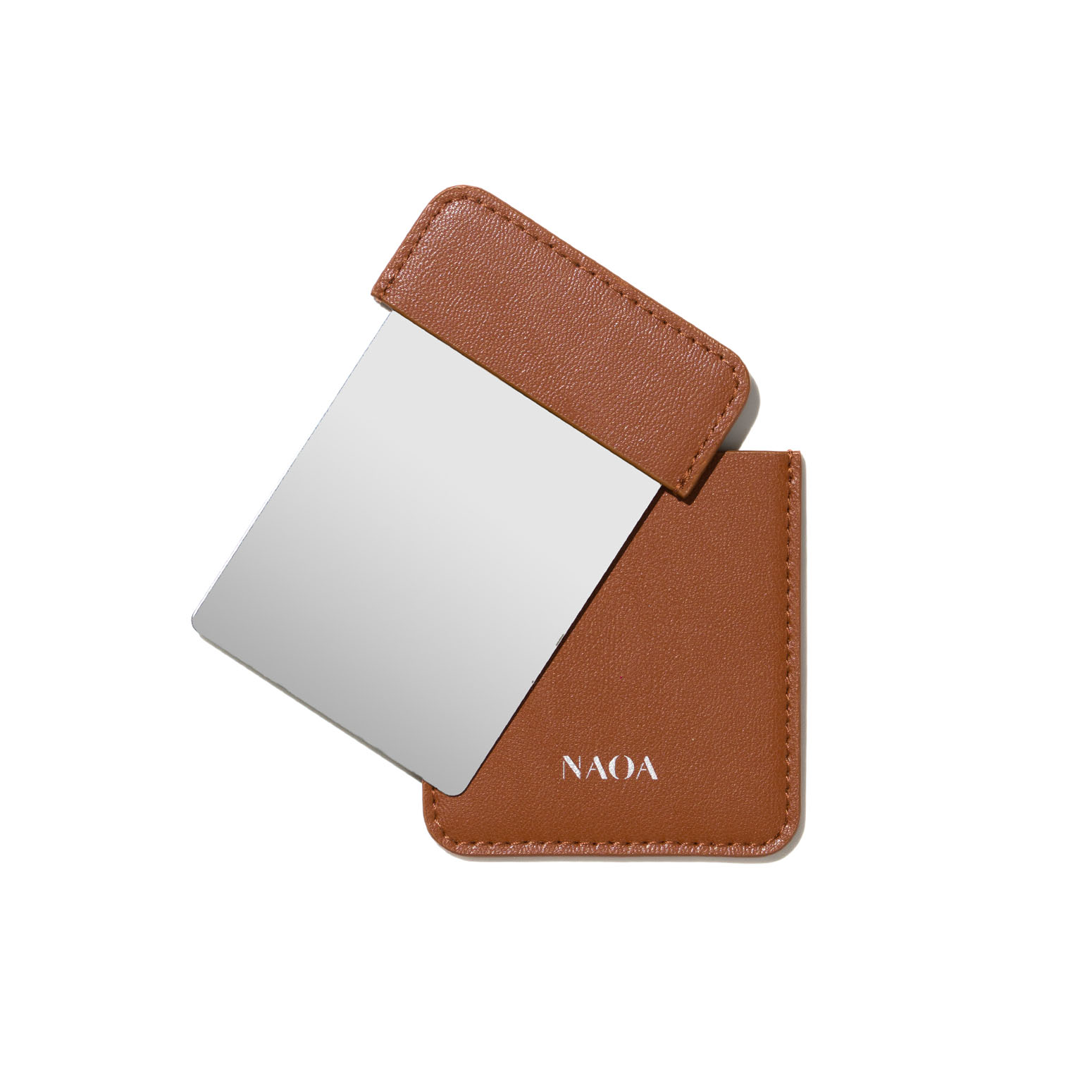 NAOA Apple Leather SlimFrame Mirror - Cognac - Image 2