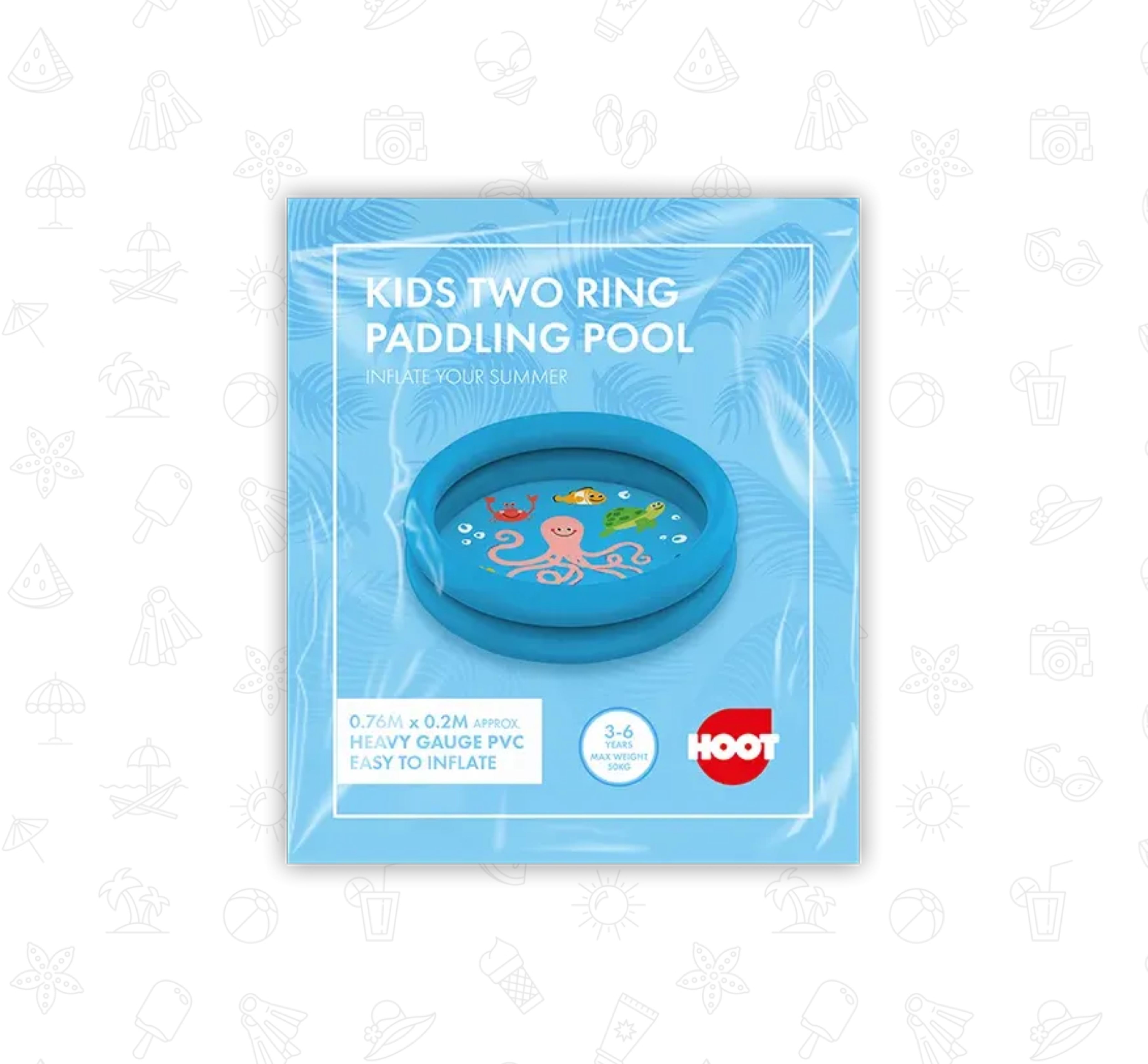 Sea Animal Two Ring Paddling Pool 0.76m x 0.2m