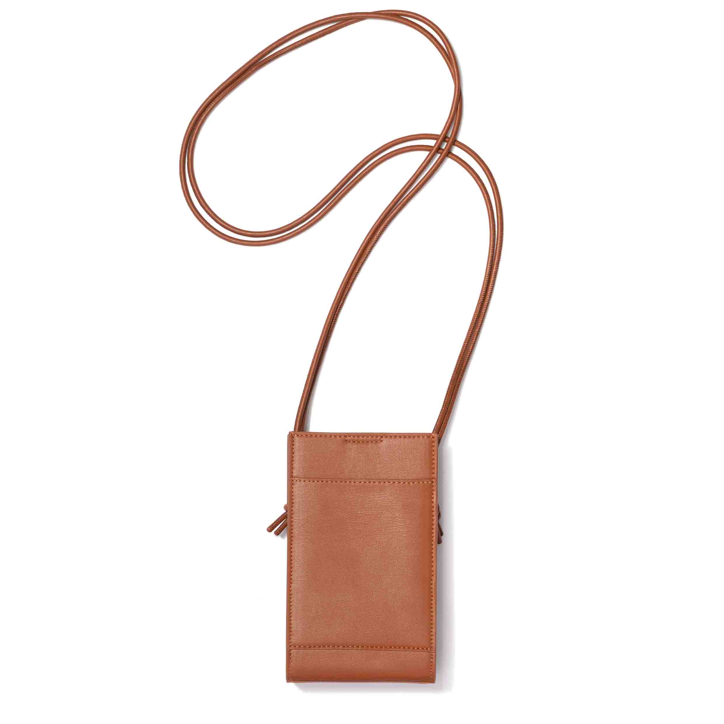 NAOA Apple-Leather Crossbody Bag - Cognac - Image 4