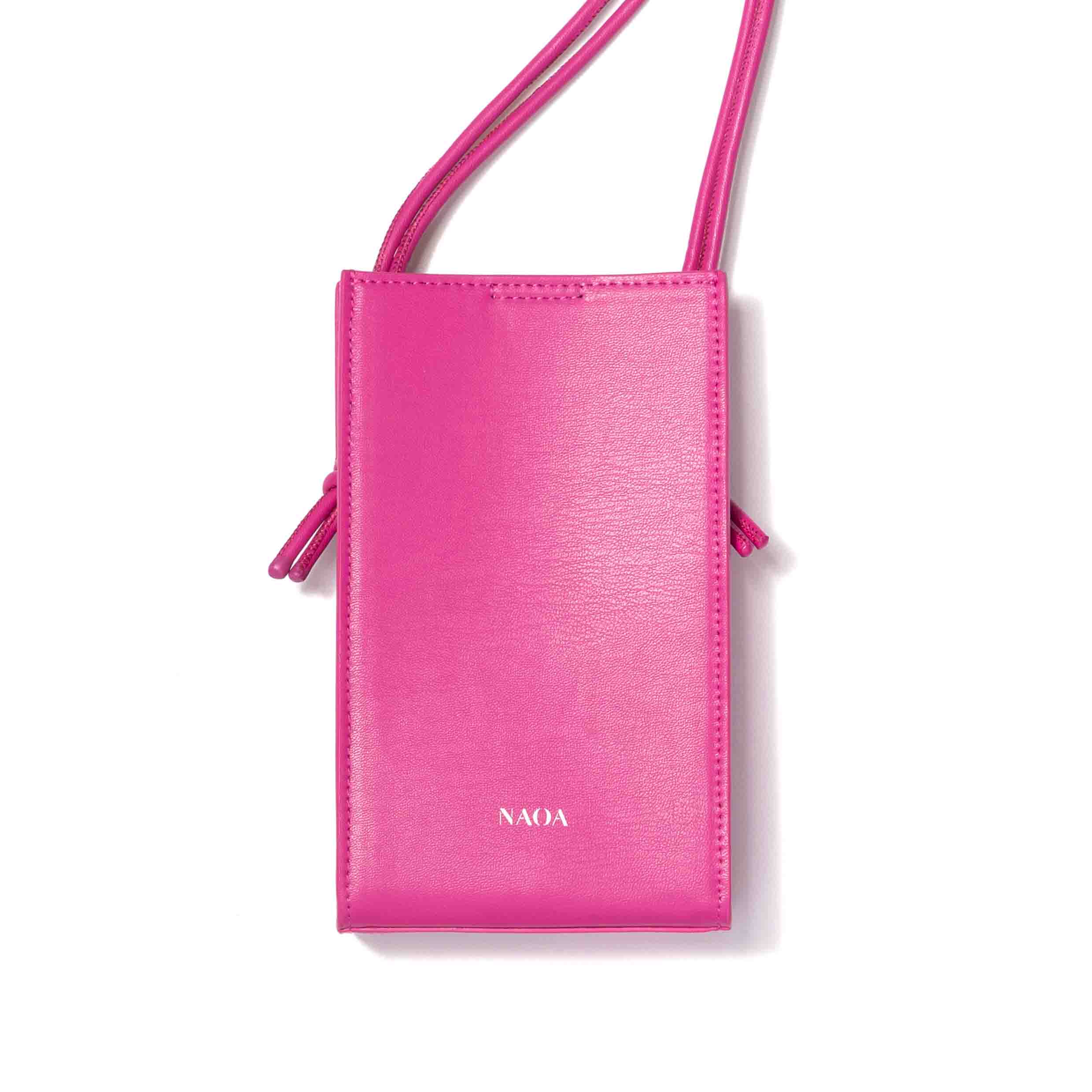 NAOA Apple-Leather Crossbody Bag - Fuchsia - Image 6