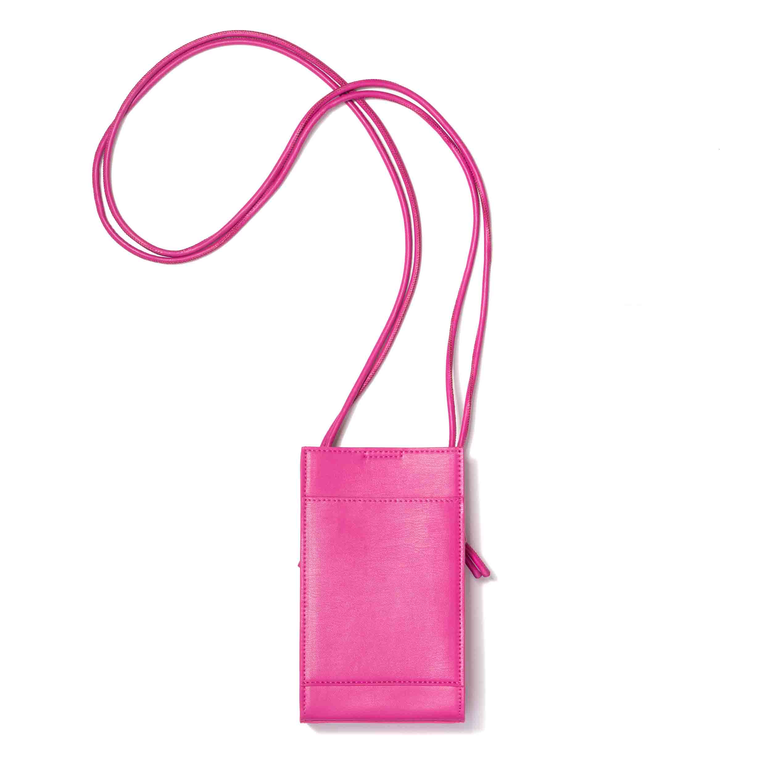 NAOA Apple-Leather Crossbody Bag - Fuchsia