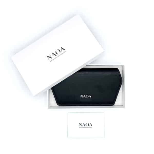 glasses case black .