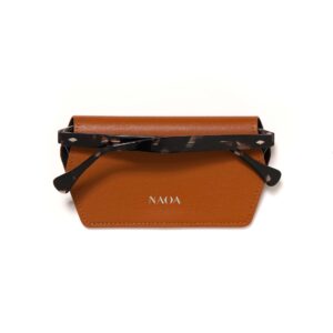 NAOA Apple-Leather Slim Glasses Case - Congnac
