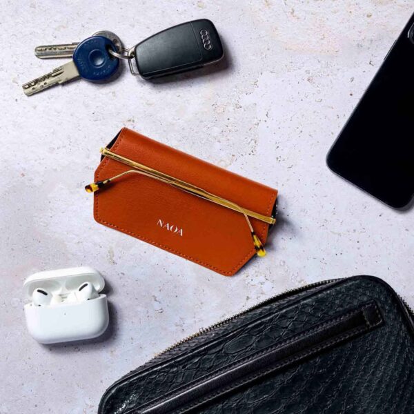 glasses case cognac