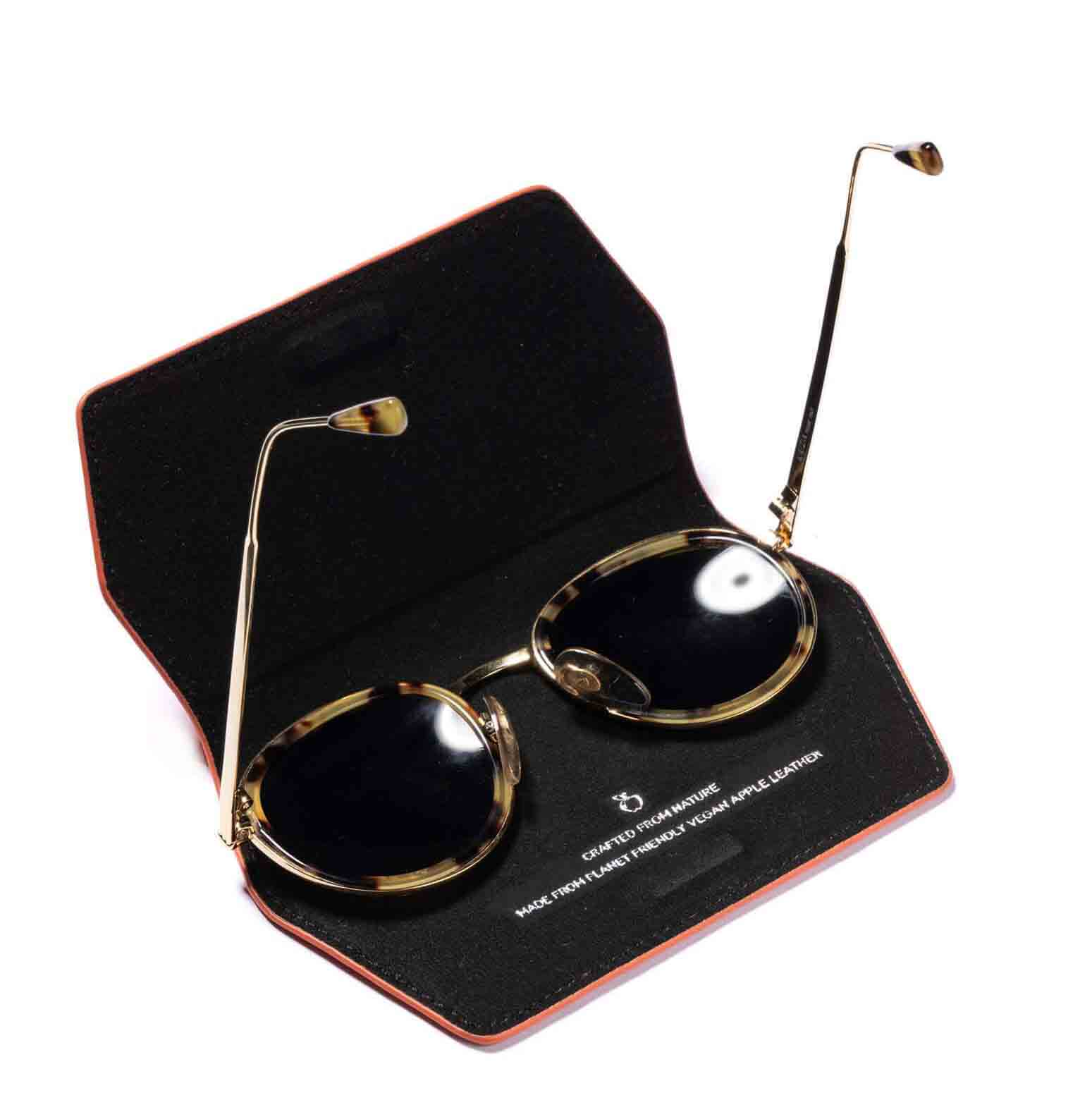 NAOA Apple-Leather Slim Glasses Case Sunglasses Case - Dunes - Image 3