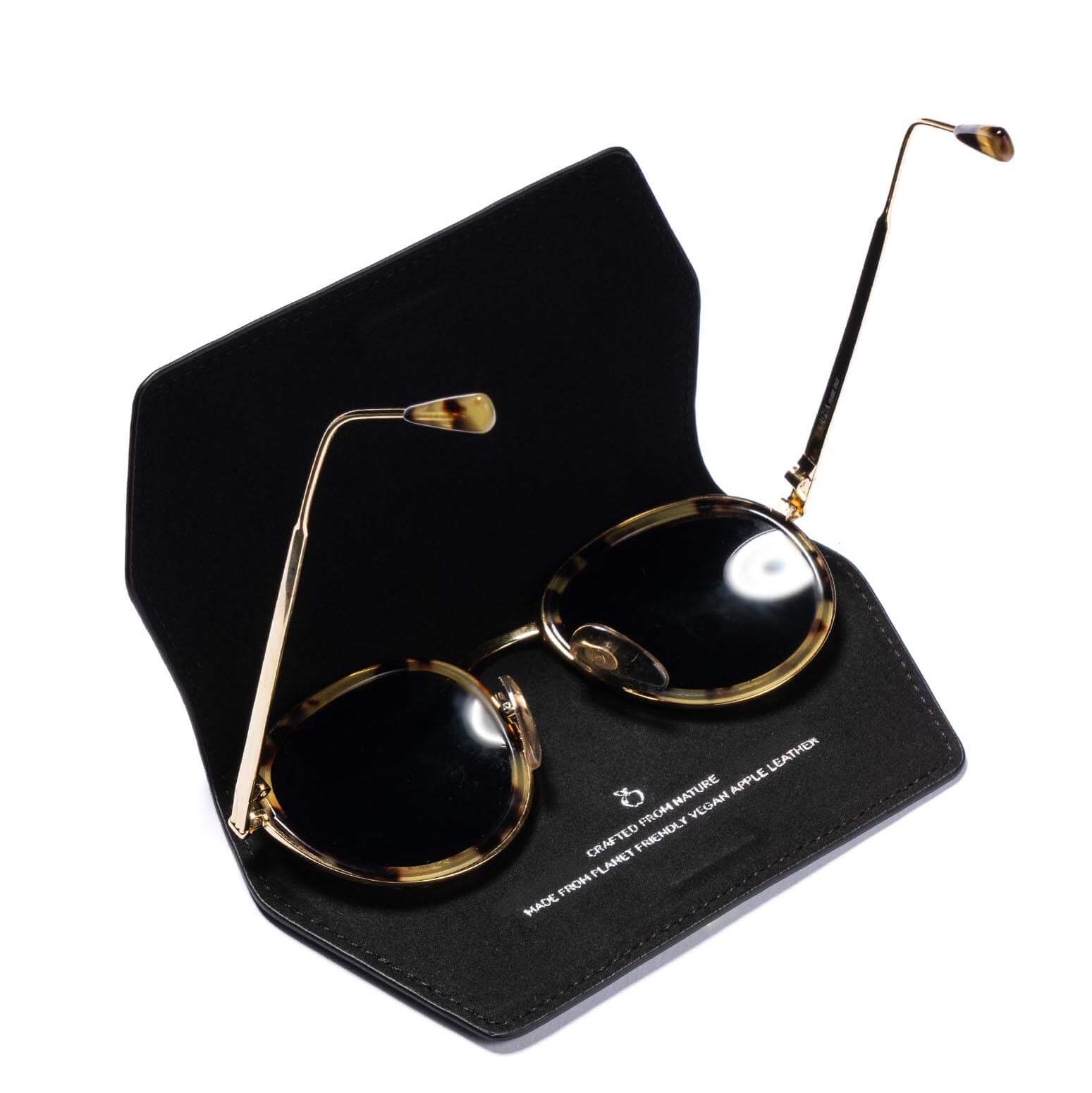 NAOA Apple-Leather Slim Glasses Case - Navy - Image 8