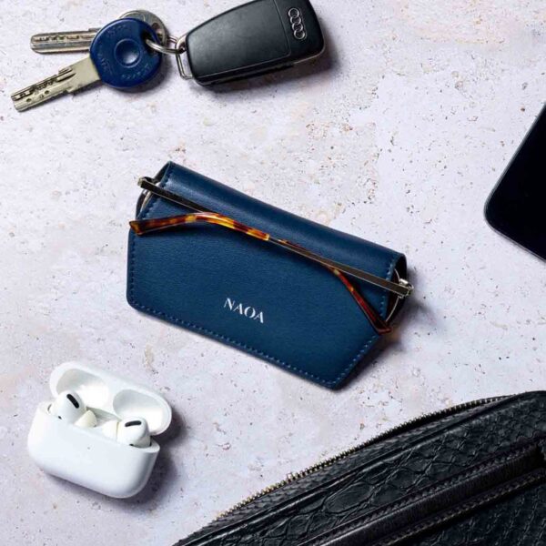glasses case navy blue