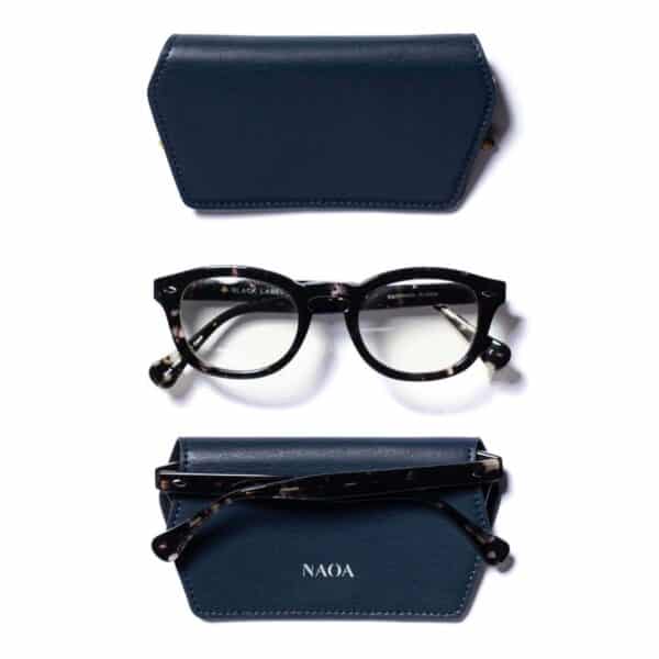 glasses case navy blue .