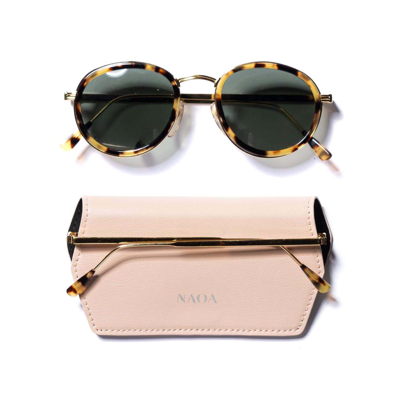 NAOA Apple-Leather Slim Glasses Case - Nude Pink - Image 4