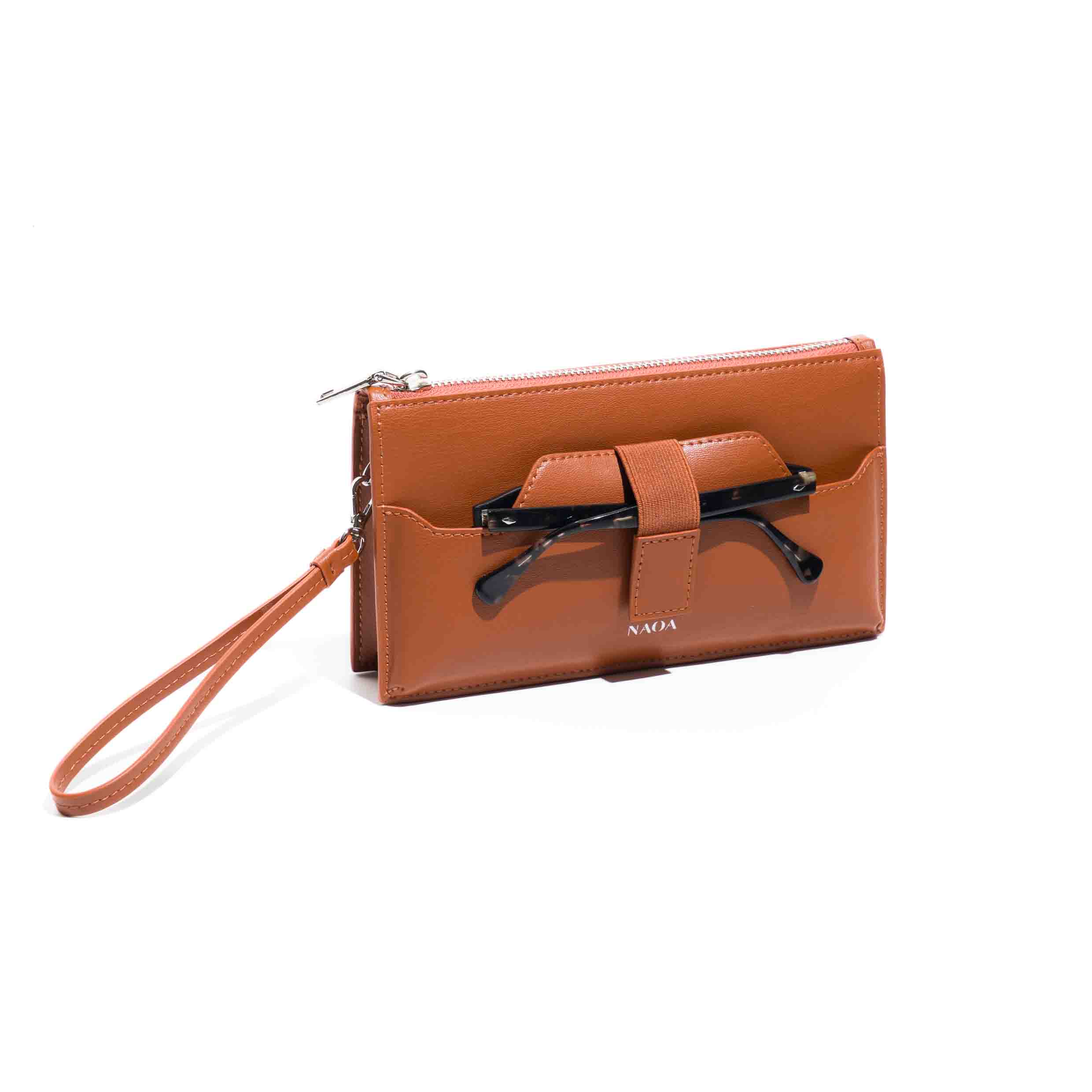 NAOA Lunette+ Apple Leather Crossbody - Cognac - Image 4