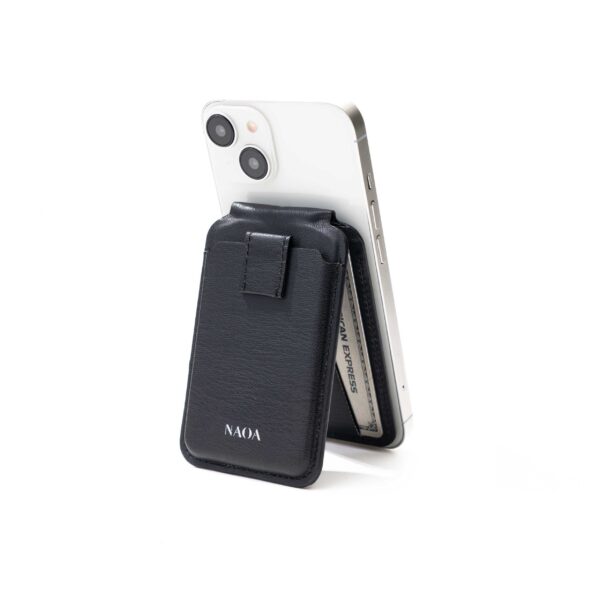 magsafe stand wallet black