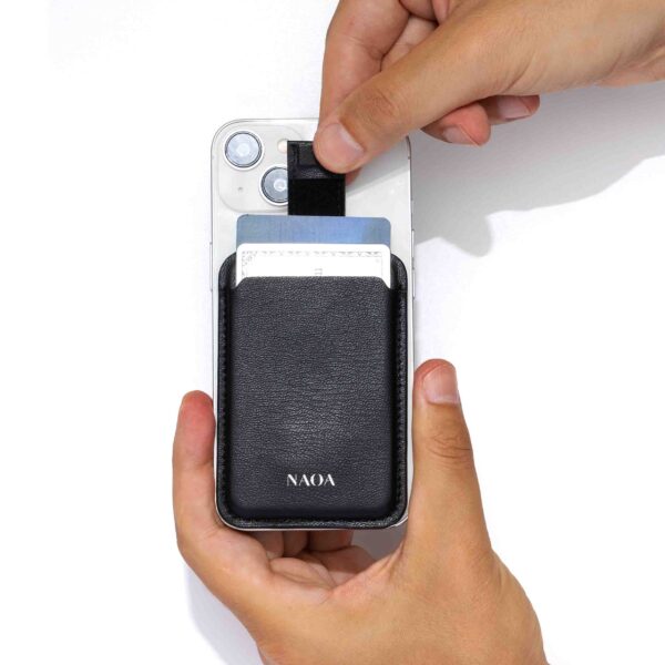 magsafe stand wallet black