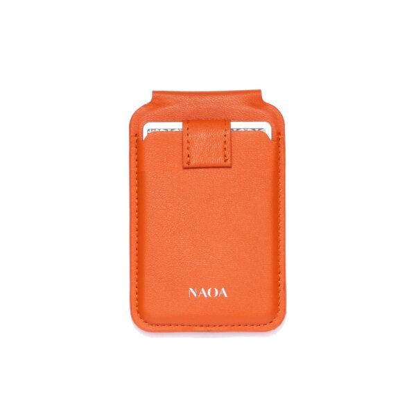 magsafe stand wallet tangerine