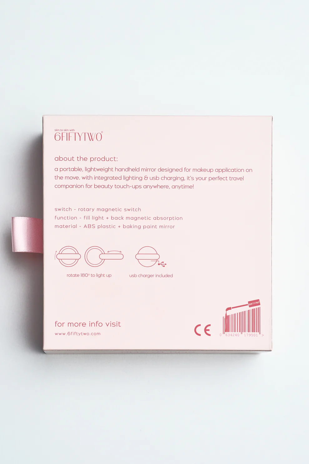 6FIFTYTWO White LED Hand Held Mirror - Image 4