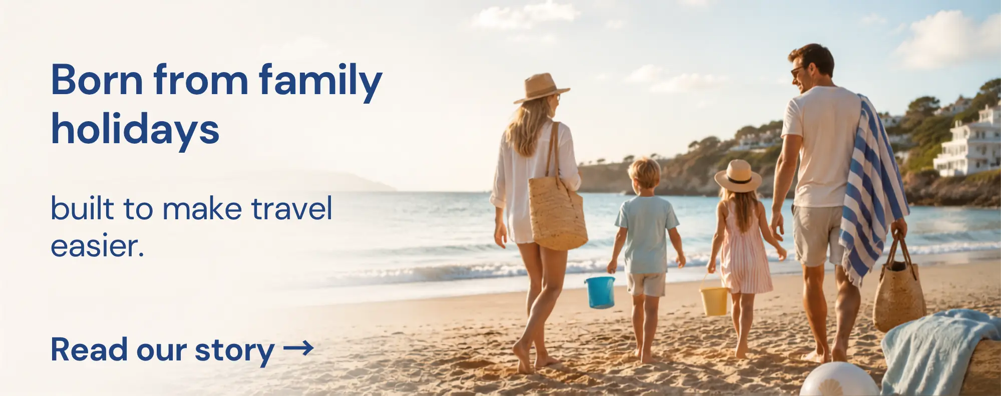 family on the beach