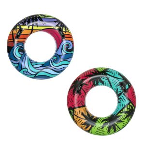 Bestway Coastal Castaway 91cm inflatable swim tube with seaside graphics — BeachSupplies.co.uk