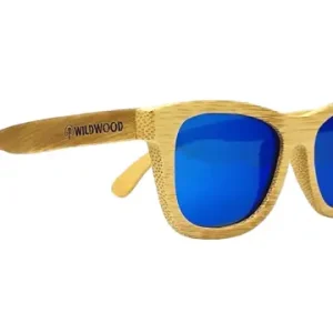 Wildwood Kids Bamboo sunglasses in blue mirror for children aged 6-12 — BeachSupplies.co.uk