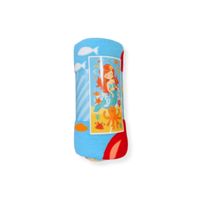 Kids microfibre beach towel in mermaid design — quick-drying children's towel from BeachSupplies.co.uk