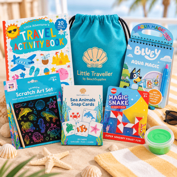 Little Traveller Kit by BeachSupplies, a screen-free kids travel activity bundle
