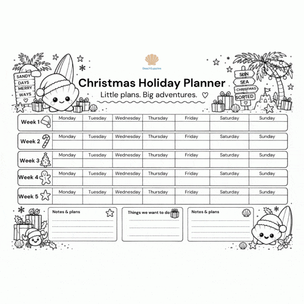FREE Little Traveller Christmas Holiday Planner - Image 2